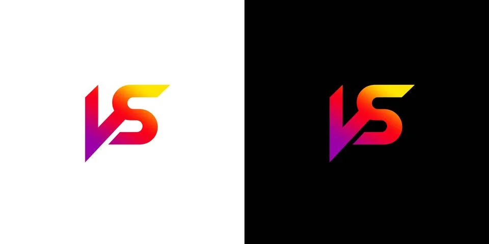 Modern and attractive VS initials logo design Stock Illustration