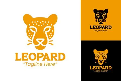 Modern and Bold Leopard Logo Design for Branding Stock Illustration