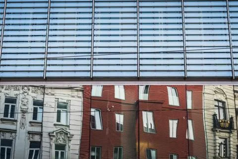 Modern and Classical Old Architecture Concept Stock Photos