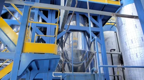 Modern and clean manufacturing without people Stock Footage 68144654