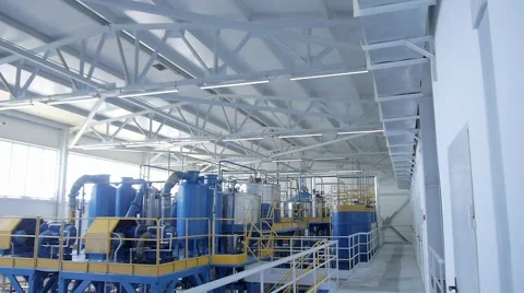 Modern and clean manufacturing without people Stock Footage 68144737
