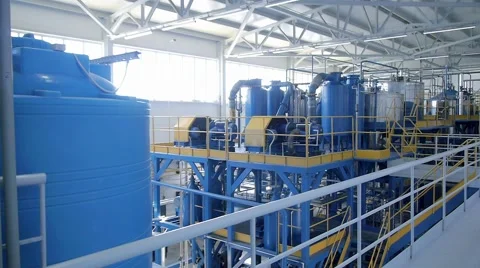 Modern and clean manufacturing without people Stock Footage 68144898