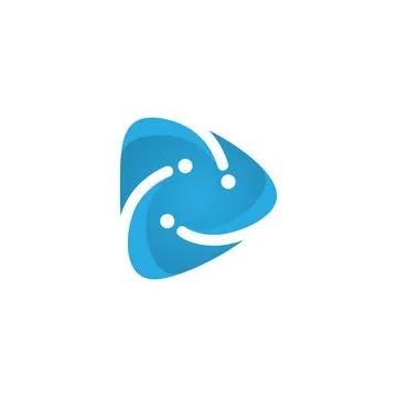 Modern and creative play icon button for technology collection symbol Stock Illustration