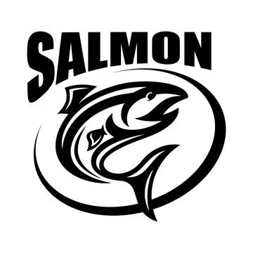 Modern and creative salmon fish logo Stock Illustration