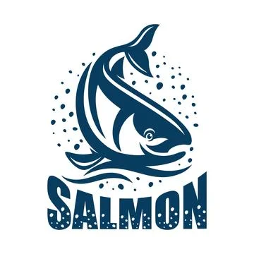 Modern and creative salmon fish logo Stock Illustration