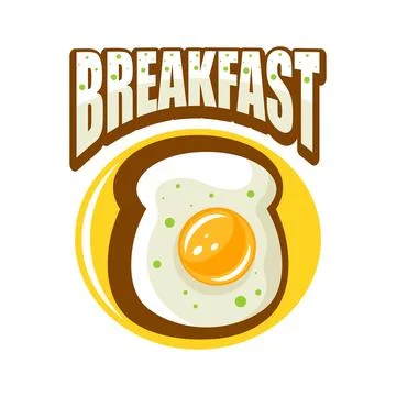 Modern and creative scrambled toast logo Stock Illustration