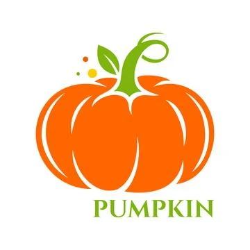 Modern and delicious vegetable pumpkin logo Stock Illustration