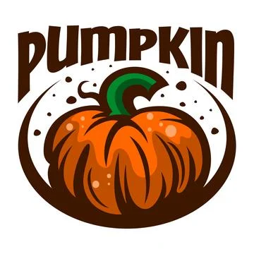 Modern and delicious vegetable pumpkin logo Stock Illustration
