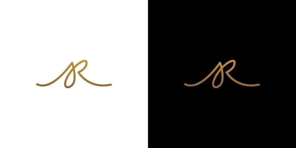 Modern and elegant AR  initials logo design Stock Illustration