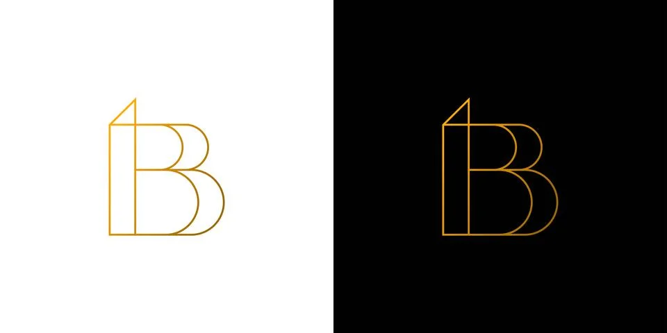 Modern and elegant B initials logo design 3 Stock Illustration