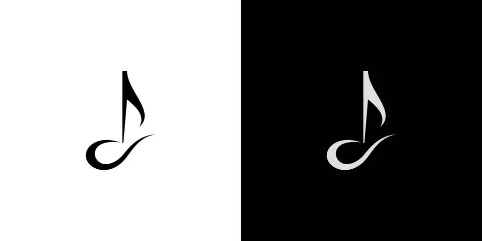 Modern and elegant C initials music logo design 5 Stock Illustration