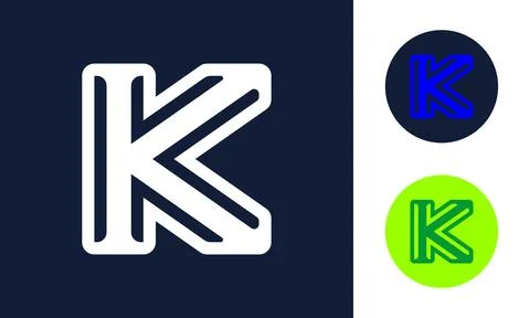 Modern and Elegant K Initial Logo Illustrazione stock