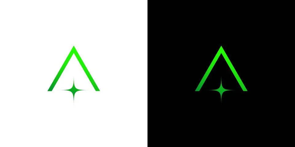 Modern and elegant letter A initial hygiene logo design Stock Illustration