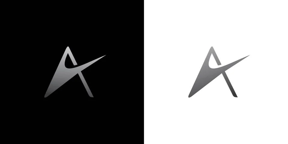 Modern and elegant letter A initials Logo Stock Illustration