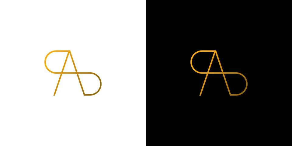 Modern and elegant SA initials logo design Stock Illustration