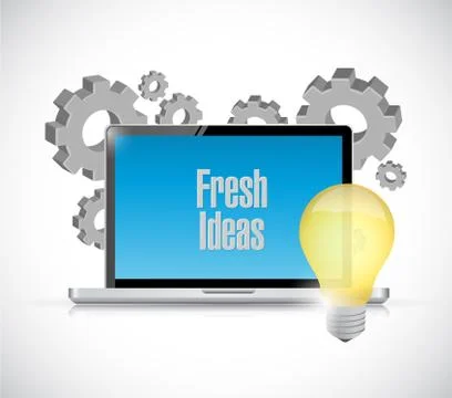 Modern and fresh ideas concept illustration Stock Illustration