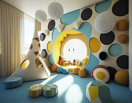 A Modern and Fun Home Nursery Ilustración de archivo