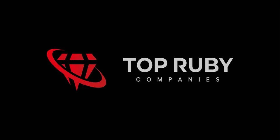 Modern and luxury Ruby logo design 3 Illustrazione stock