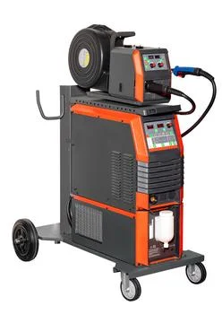 The modern and mobile welding machine is mainly used for welding structural s Stock Photos