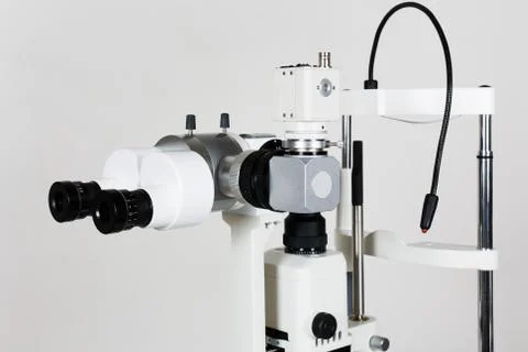 Modern and powerful microscope Foto stock