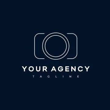 Modern and professional camera design logo #1 Stock Illustration