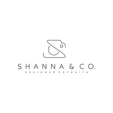 Modern and professional camera design logo initial S Stock Illustration
