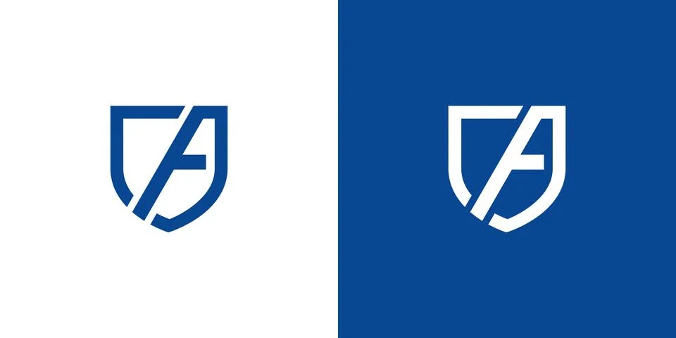 Modern and professional security initial A logo design Stock Illustration