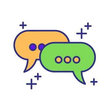 Modern And SImple Chat Icon Illustration Stock Illustration