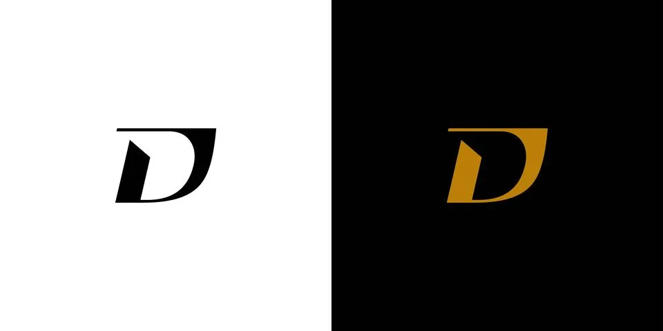 Modern and simple D logo design Stock Illustration