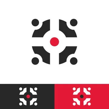 Modern and simple logo template company and technology with vector EPS format Stock Illustration