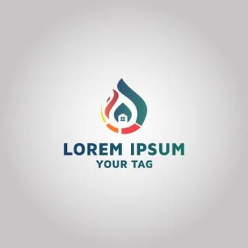 Modern and simple Plumbing vector logo design Illustrazione stock
