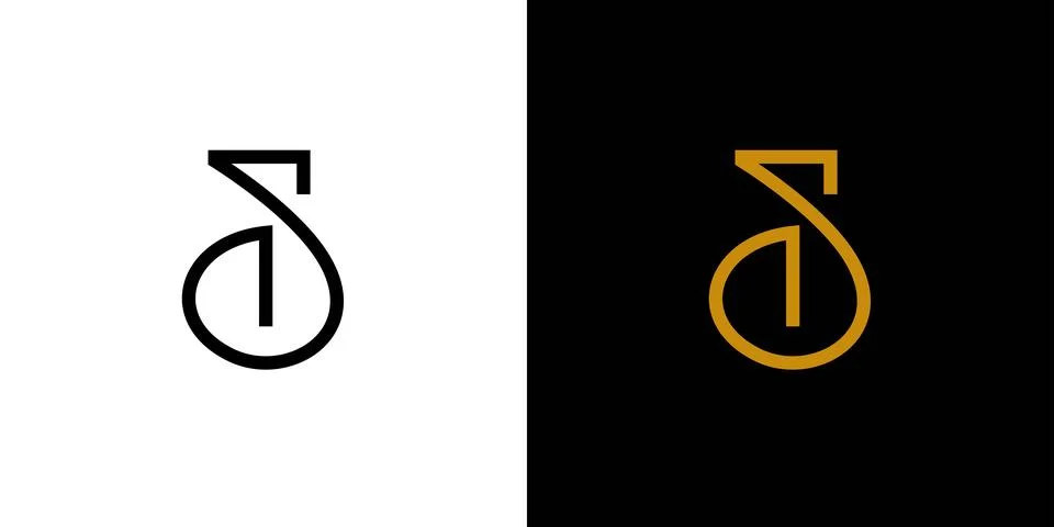 Modern and simple  S initials logo design Stock Illustration