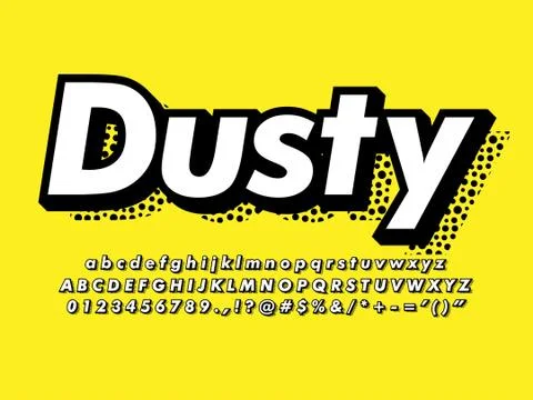Modern and simple text effect with halftone shadow effect for product tittle 스톡 일러스트