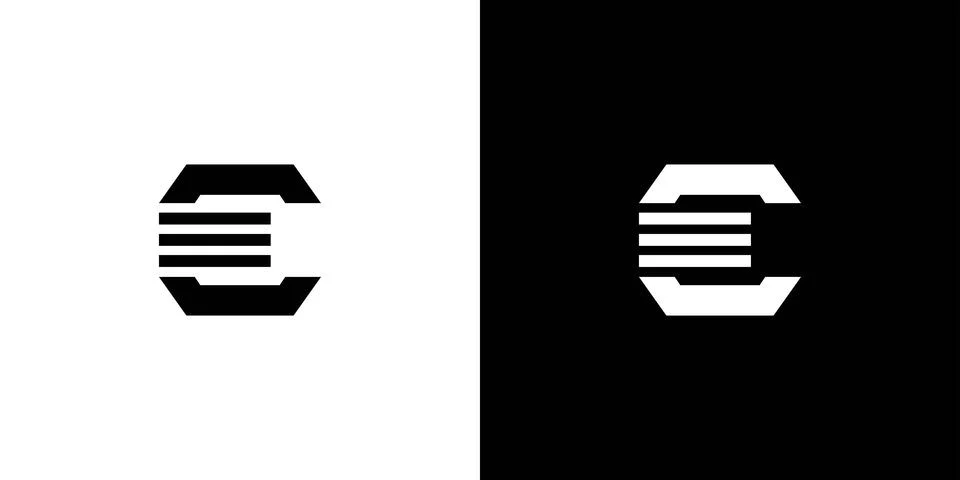 Modern and strong E logo design Stock Illustration