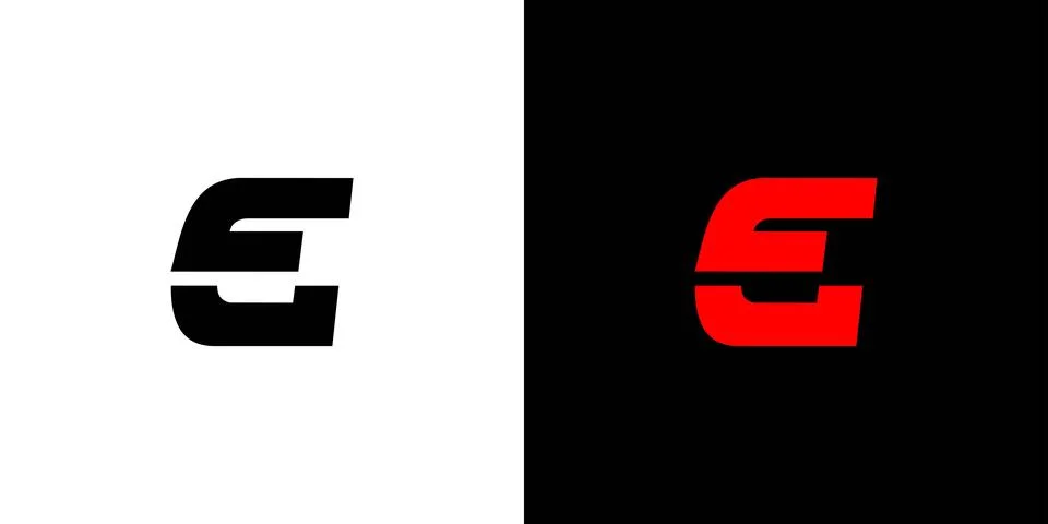 Modern and strong letter E initials logo design Stock Illustration