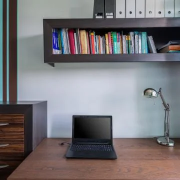Modern and stylish study room Foto stock