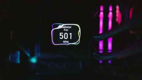 Modern and technologically advanced water-cooled system unit for gamers Stock Footage 280757168