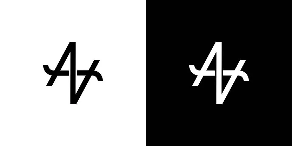 Modern and unique  AA initials logo design Illustrazione stock