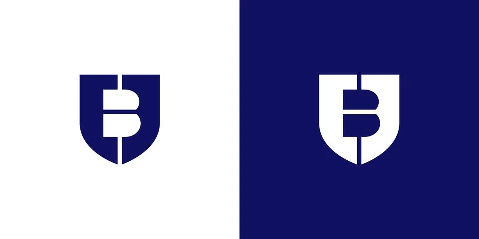Modern and unique B secure logo design. Stock Illustration