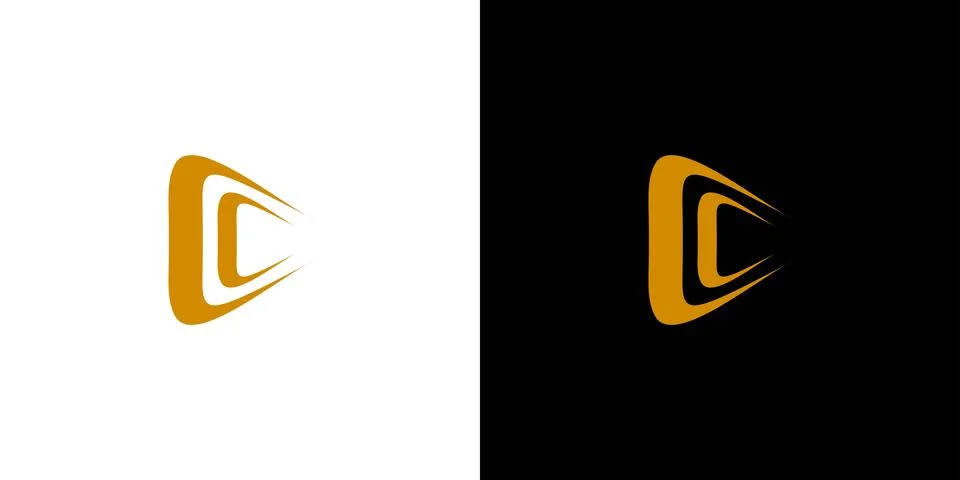 Modern and unique CC logo design Stock Illustration