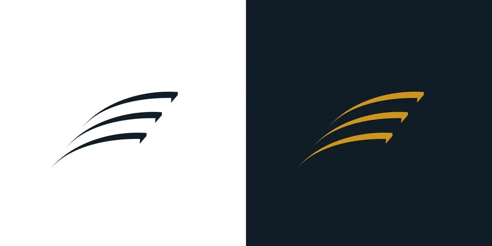 Modern and unique E logo design 2 Stock Illustration