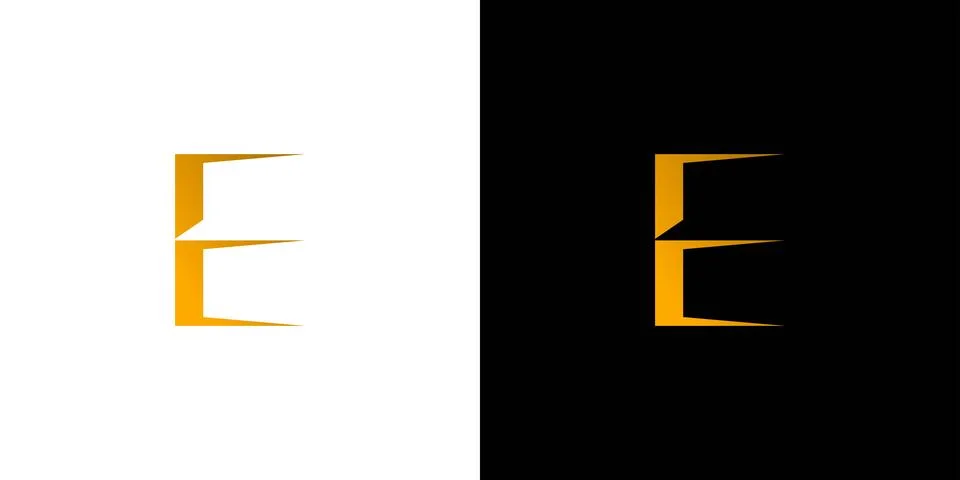 Modern and unique E logo design Stock Illustration