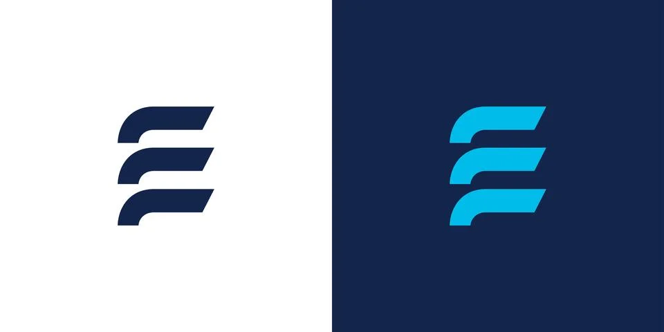 Modern and unique  E  logo design Stock Illustration
