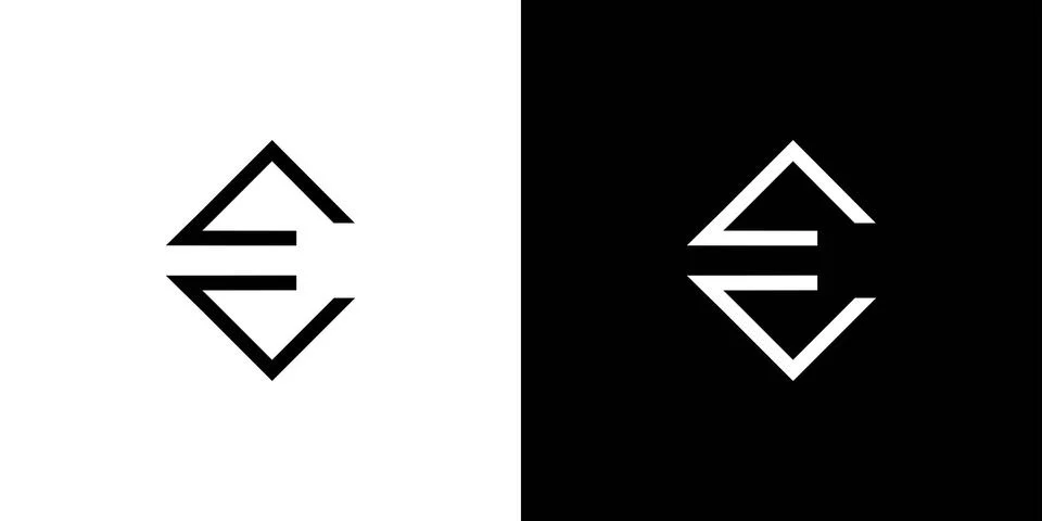 Modern and unique  letter E initials logo design Stock Illustration