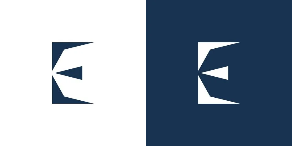 Modern and unique letter E initials logo design Stock Illustration