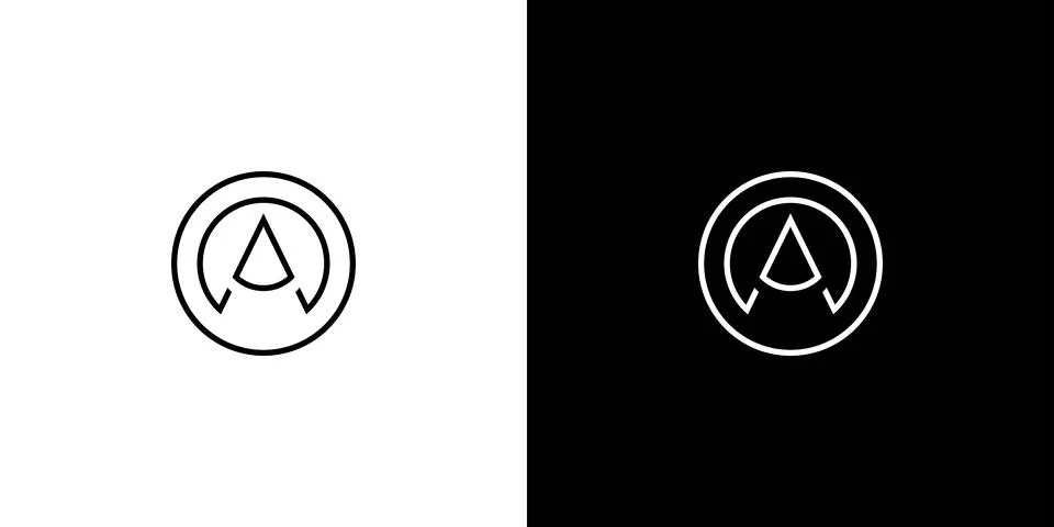 Modern and unique letter A initials logo design Stock Illustration