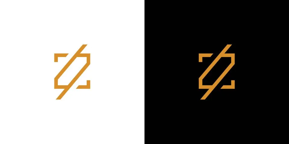 Modern and unique letter Z initials logo design Stock Illustration