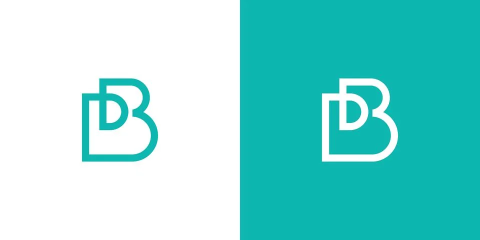 Modern and unique PB initials logo design Stock Illustration