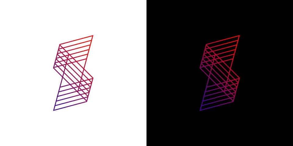 Modern and unique  S  logo design Stock Illustration