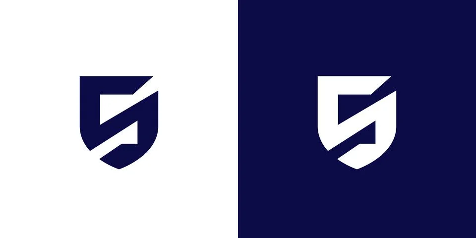 Modern and unique S secure logo design Stock Illustration